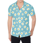 Polka Dot Daisy Flower Pattern Print Men's Shirt