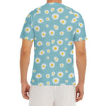 Polka Dot Daisy Flower Pattern Print Men's Short Sleeve Rash Guard