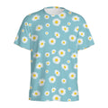 Polka Dot Daisy Flower Pattern Print Men's Athletic T-Shirt