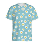 Polka Dot Daisy Flower Pattern Print Men's Sports T-Shirt