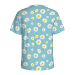 Polka Dot Daisy Flower Pattern Print Men's Sports T-Shirt