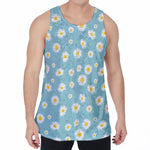 Polka Dot Daisy Flower Pattern Print Men's Velvet Tank Top
