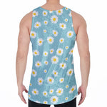 Polka Dot Daisy Flower Pattern Print Men's Velvet Tank Top