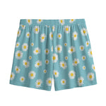 Polka Dot Daisy Flower Pattern Print Mesh Shorts