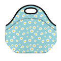 Polka Dot Daisy Flower Pattern Print Neoprene Lunch Bag