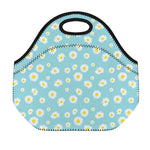 Polka Dot Daisy Flower Pattern Print Neoprene Lunch Bag