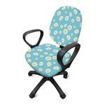 Polka Dot Daisy Flower Pattern Print Office Chair Cover