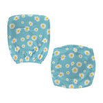 Polka Dot Daisy Flower Pattern Print Office Chair Cover