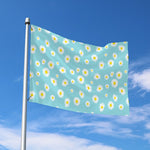 Polka Dot Daisy Flower Pattern Print Polyester Flag