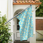 Polka Dot Daisy Flower Pattern Print Polyester Flag