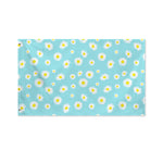 Polka Dot Daisy Flower Pattern Print Polyester Flag