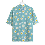 Polka Dot Daisy Flower Pattern Print Rayon Hawaiian Shirt