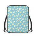 Polka Dot Daisy Flower Pattern Print Rectangular Crossbody Bag