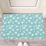 Polka Dot Daisy Flower Pattern Print Rubber Doormat