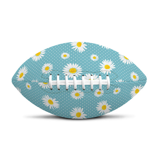 Polka Dot Daisy Flower Pattern Print Rugby Ball