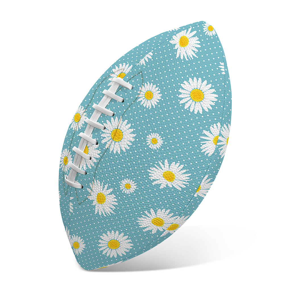 Polka Dot Daisy Flower Pattern Print Rugby Ball