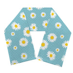Polka Dot Daisy Flower Pattern Print Scarf