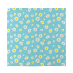 Polka Dot Daisy Flower Pattern Print Silk Bandana