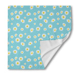 Polka Dot Daisy Flower Pattern Print Silk Bandana
