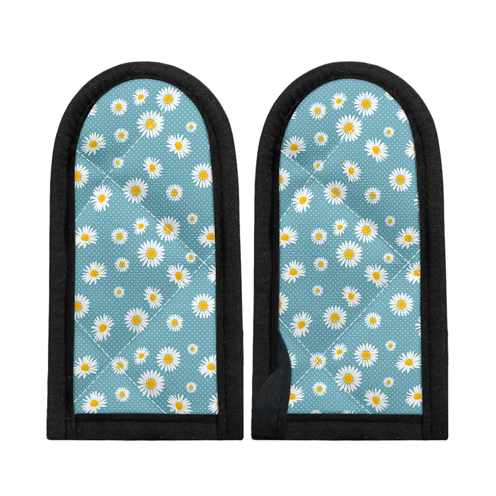 Polka Dot Daisy Flower Pattern Print Skillet Handle Cover
