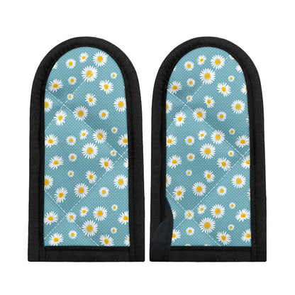 Polka Dot Daisy Flower Pattern Print Skillet Handle Cover