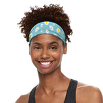 Polka Dot Daisy Flower Pattern Print Sports Headband
