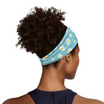 Polka Dot Daisy Flower Pattern Print Sports Headband