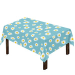 Polka Dot Daisy Flower Pattern Print Tablecloth