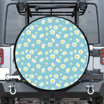 Polka Dot Daisy Flower Pattern Print Tire Cover
