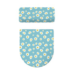 Polka Dot Daisy Flower Pattern Print Toilet Lid And Tank Cover Set