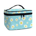 Polka Dot Daisy Flower Pattern Print Travel Makeup Bag
