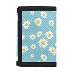 Polka Dot Daisy Flower Pattern Print Trifold Wallet