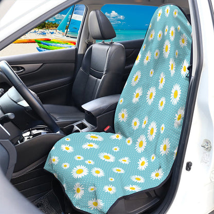 Polka Dot Daisy Flower Pattern Print Waterproof Car Seat Cover