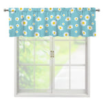 Polka Dot Daisy Flower Pattern Print Window Valance