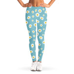 Polka Dot Daisy Flower Pattern Print Women's Leggings