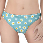 Polka Dot Daisy Flower Pattern Print Women's Thong