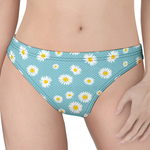 Polka Dot Daisy Flower Pattern Print Women's Thong