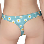 Polka Dot Daisy Flower Pattern Print Women's Thong