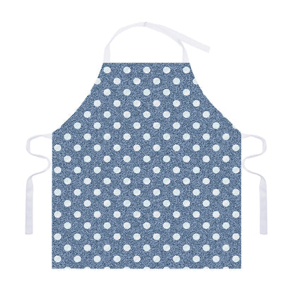 Polka Dot Denim Jeans Pattern Print Adjustable Apron