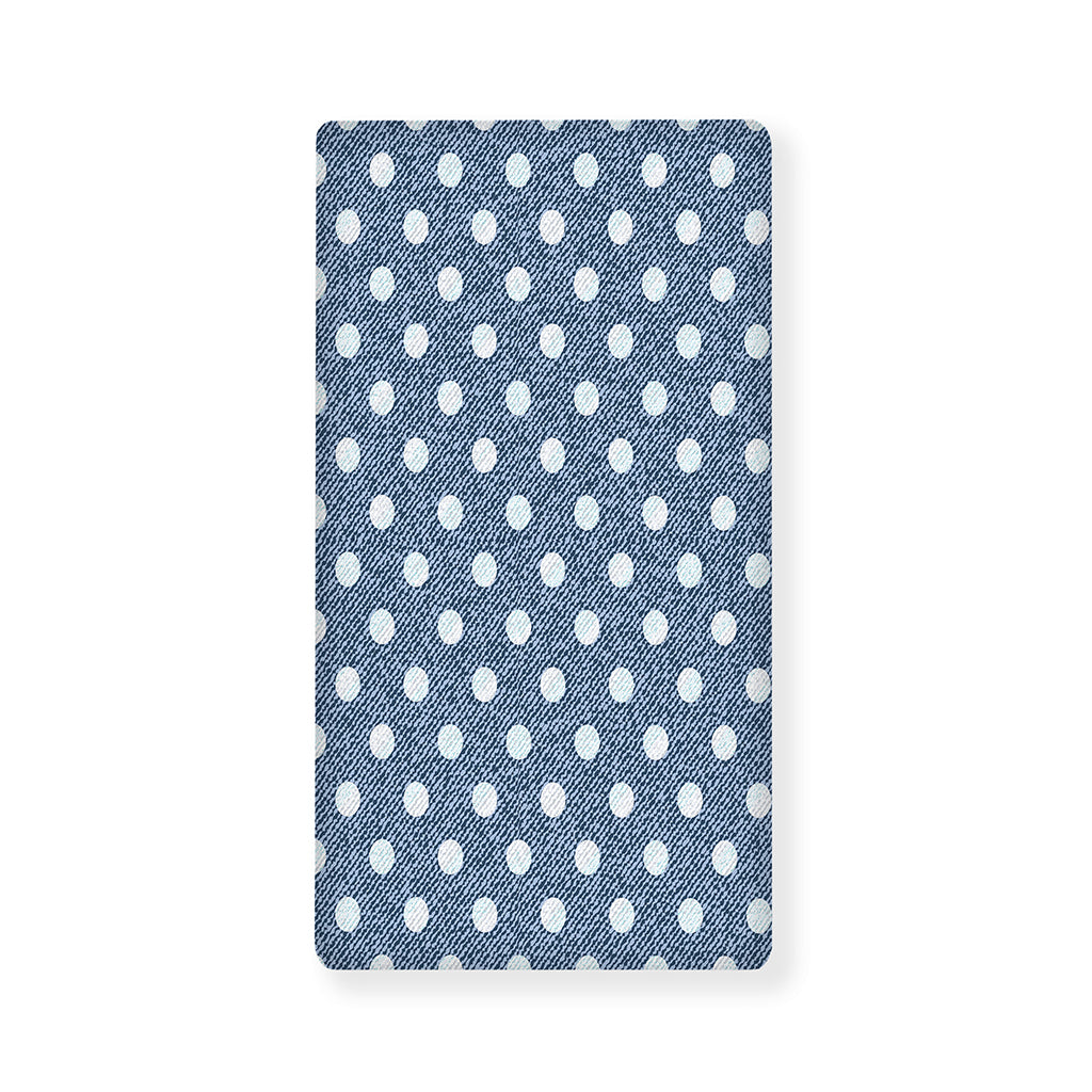 Polka Dot Denim Jeans Pattern Print Baby Crib Sheet