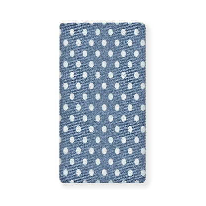 Polka Dot Denim Jeans Pattern Print Baby Crib Sheet