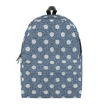 Polka Dot Denim Jeans Pattern Print Backpack
