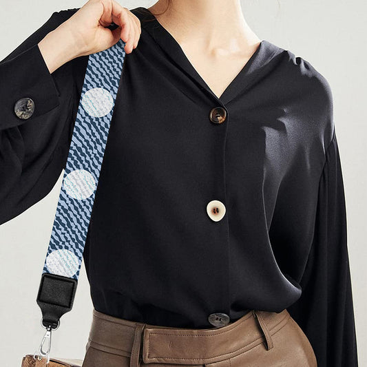 Polka Dot Denim Jeans Pattern Print Bag Strap