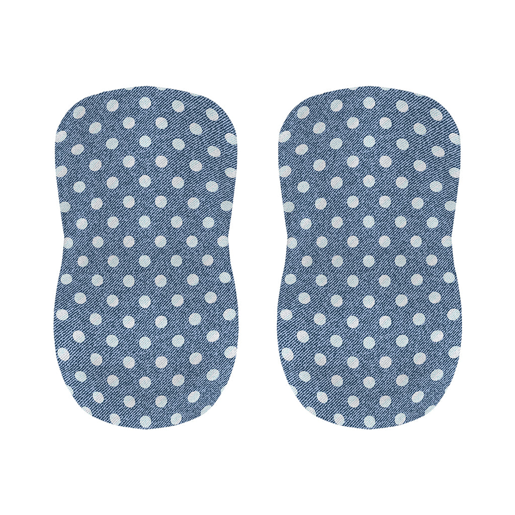 Polka Dot Denim Jeans Pattern Print Bar Stool Covers