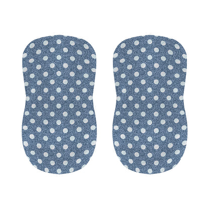 Polka Dot Denim Jeans Pattern Print Bar Stool Covers