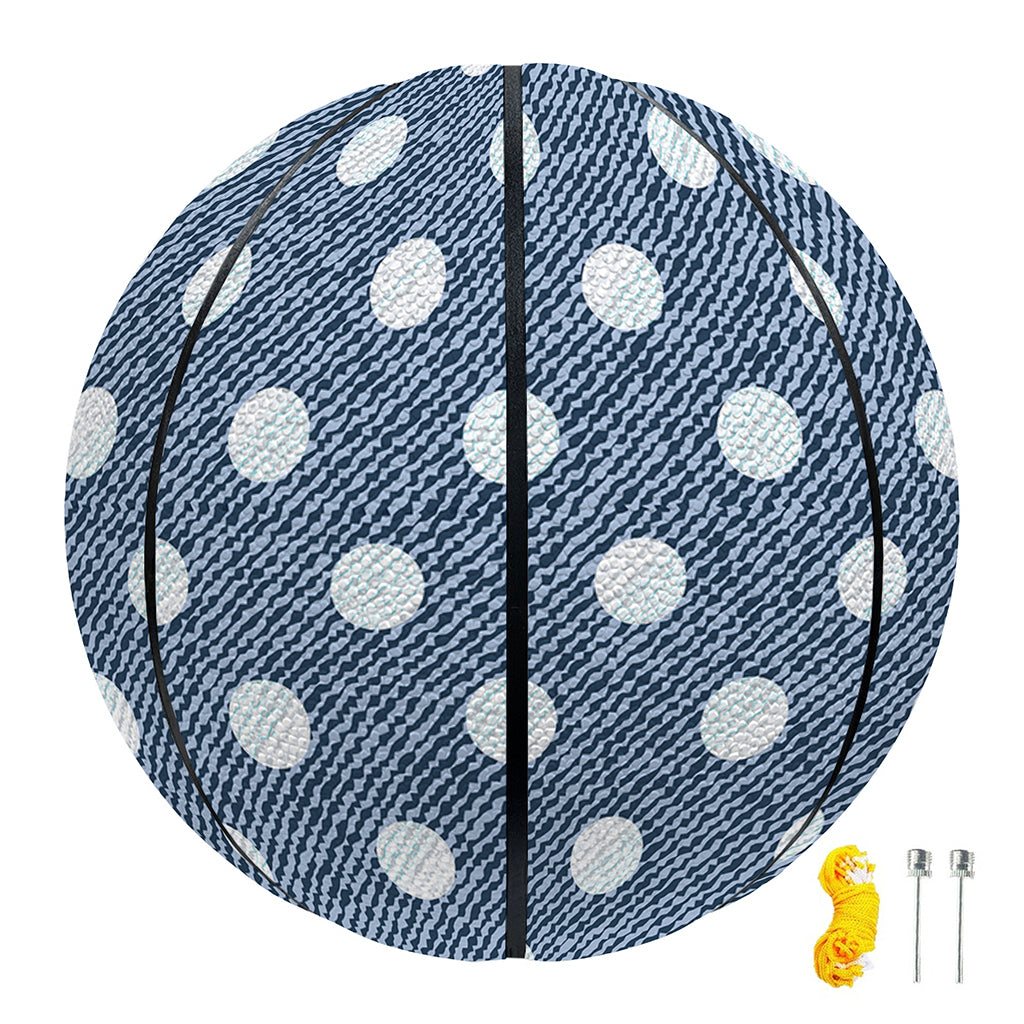 Polka Dot Denim Jeans Pattern Print Basketball