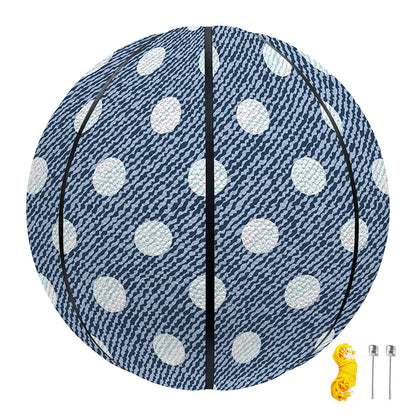 Polka Dot Denim Jeans Pattern Print Basketball