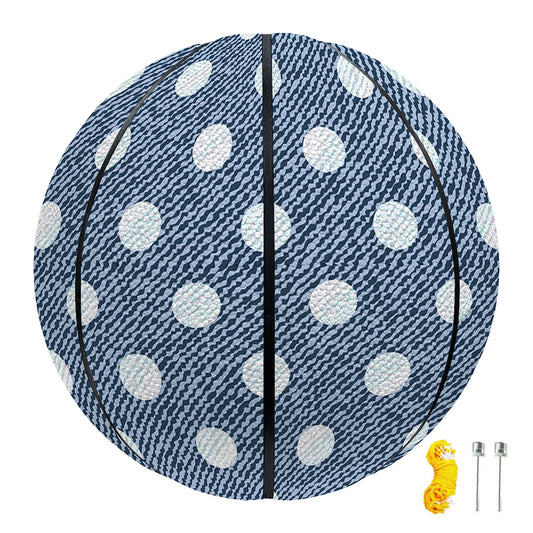 Polka Dot Denim Jeans Pattern Print Basketball