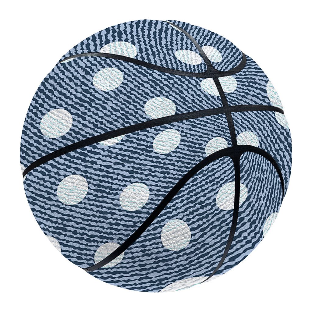 Polka Dot Denim Jeans Pattern Print Basketball