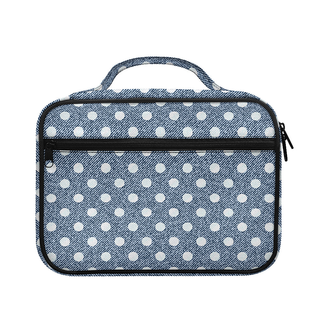 Polka Dot Denim Jeans Pattern Print Briefcase Bible Bag